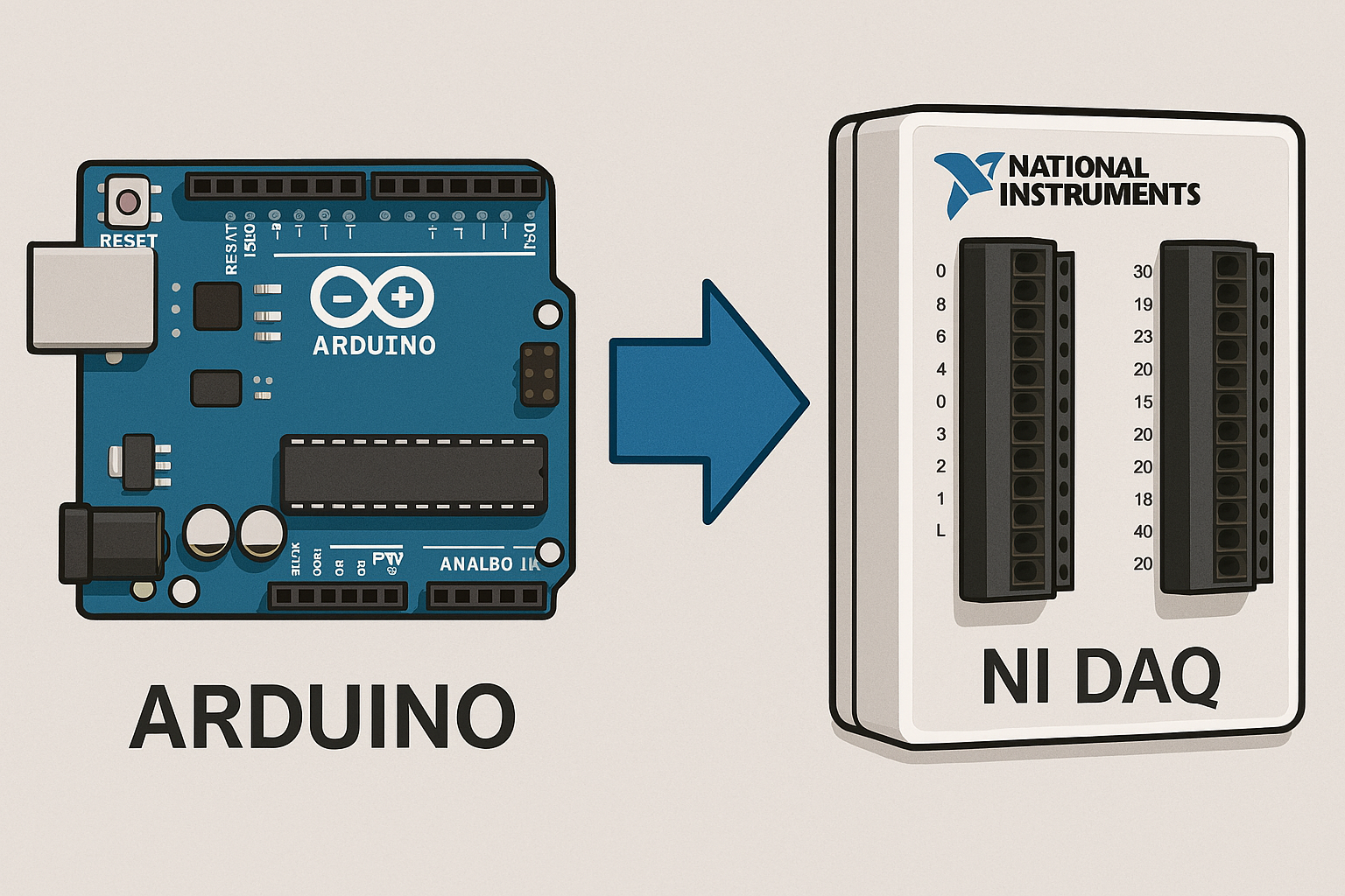 Ansi Conversion Arduino Convert an Arduino board to NI DAQ.